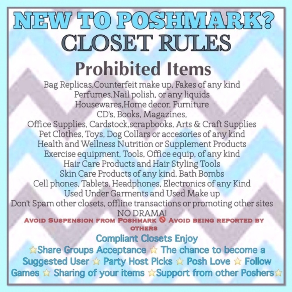 Make sure your closet is Posh Compliant!